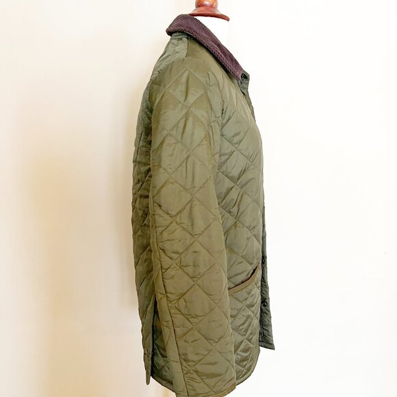 Barbour Heritage Liddesdale Quilted Barn Jacket - Olive Green Size XXS - Picture 4 of 10